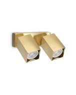 Απλίκα DYNAMITE AP2 SQUARE Ορείχαλκος Ideal Lux 371245