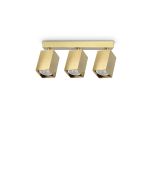 Φωτιστικό Οροφής DYNAMITE PL3 LINEAR SQUARE Ορείχαλκος Ideal Lux 371283