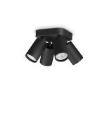Φωτιστικό Οροφής DYNAMITE PL4 ROUND Μαύρο Ideal Lux 371290