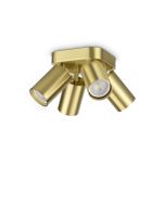 Φωτιστικό Οροφής DYNAMITE PL4 ROUND Ορείχαλκος Ideal Lux 371306