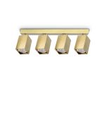 Φωτιστικό Οροφής DYNAMITE PL4 LINEAR SQUARE Ορείχαλκος Ideal Lux 371375