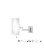 Sanco LED Cosmetic mirrors Μεγεθυντικός καθρέπτης x3 με LED PVD νίκελ ατσάλι MRLED-301-PVD-11BR
