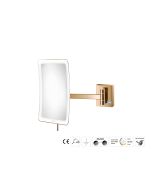 Sanco LED Cosmetic mirrors Μεγεθυντικός καθρέπτης x3 με LED PVD θερμό μπρονζέ γυαλιστερό MRLED-305-PVD-01PL
