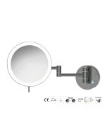 Sanco LED Cosmetic mirrors Μεγεθυντικός καθρέπτης x3 με LED PVD gun metal βουρτσιστό MRLED-701-PVD-05BR