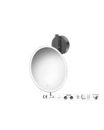 Sanco LED Cosmetic mirrors Μεγεθυντικός καθρέπτης x5 με LED Σκούρο γραφίτη MRLED-764-122
