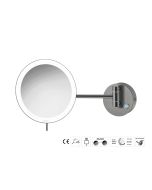 Sanco LED Cosmetic mirrors LED Καθρέπτης μεγεθυντικός x3 usb charging PVD gun metal βουρτσιστό MRLED-905-PVD-05BR