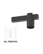 Φωτιστικό spot LED 10W, 3CCT, 24° για μαγνητική ράγα 220V, σε μαύρη απόχρωση D:6x9.5cm TM20100