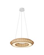 Φωτιστικό Κρεμαστό Μέταλλο & Paper Fest Φυσικό 58xH120cm Led max 64w 3600lm CCT 3000-6000K Dimmable by Remote Control Sun Light ZEUS-P-Υ 