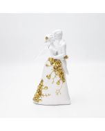 ΖΕΥΓΑΡΙ ΠΟΛΥΡΕΖΙΝ ΛΕΥΚΟ - ΧΡΥΣΟ 11.2x5x20cm Eurolamp 819-00908
