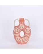 ΒΑΖΟ ΚΕΡΑΜΙΚΟ ΡΟΖ - ΜΠΕΖ 20.5x7.2x31cm Eurolamp 752-20337