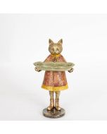 ΓΑΤΑ ΠΟΛΥΡΕΖΙΝ ΚΟΚΚΙΝΟ ΦΟΥΣΤΑΝΙ 14.5x14.5x27cm Eurolamp 752-26021