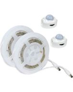 LED SMD BED STRIP KIT 2X1.2M IP65 4000K WITH 2 SENSORS & 12V DC PLUG DRIVER ACA SLIPO2
