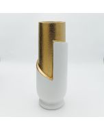 ΒΑΖΟ ΚΕΡΑΜΙΚΟ ΛΕΥΚΟ - ΧΡΥΣΟ 13.5x13.5x36.5cm Eurolamp 819-00103