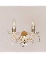 ΑΠΛΙΚΑ 2ΦΩΤΗ ΜΕ ΚΡΥΣΤΑΛΛΑ ΧΡΥΣΟ 25x20cm Eurolamp 757-12034