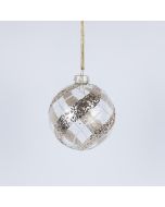 ΓΥΑΛΙΝΗ ΜΠΑΛΑ, ΣΑΜΠΑΝΙ, ΣΕΤ 4ΤΜΧ, 10cm Eurolamp 600-42790