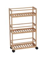 Ραφιέρα Μπάνιου από Μπαμπού με 3 Ράφια και Ροδάκια MRShome DS-1200000