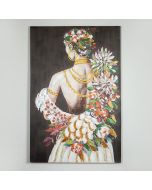 ΠΙΝΑΚΑΣ ΚΑΜΒΑΣ ΓΥΝΑΙΚΑ ΜΕ ΛΟΥΛΟΥΔΙΑ 80x3.5x120cm Eurolamp 755-12020