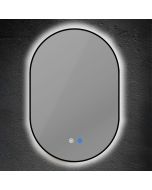 ΚΑΘΡΕΠΤΗΣ ΟΒΑΛ ΜΕ ΜΑΥΡΟ ΠΛΑΙΣΙΟ TOUCH LED DIMMABLE ANTIFOG 13W 1120Lm 3CCT (3000-4000-6000K) 500X700mm ARTE ILLUMINA CYLIS Eurolamp 144-88015
