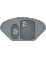 Sanitec Νεροχύτης 302 Classic 96×51 302-17-Metallic-Silver