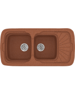 Sanitec Νεροχύτης 304 Classic 96×51 304-20-Granite-Terracota