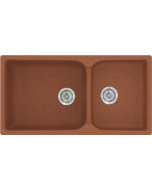 Sanitec Νεροχύτης 307 Classic 92×51 307-20-Granite-Terracota