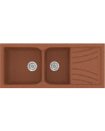 Sanitec Νεροχύτης 323 Classic 115×50 323-20-Granite-Terracota