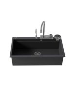 Sanitec Νεροχύτης 850 Multi Ultra Granite 79×50 850-33-Nero-8043