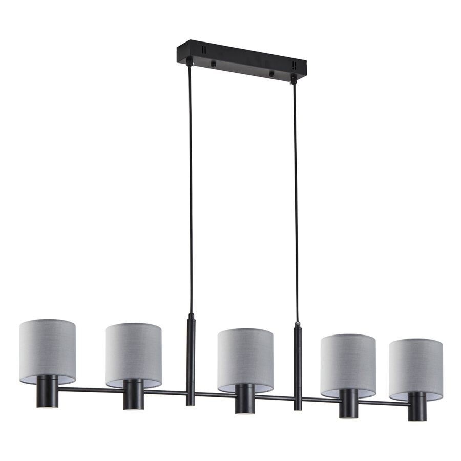 SE21-BL-120-SH2 ADEPT BLACK PENDANT GREY SHADE+ HOMELIGHTING 77-8294