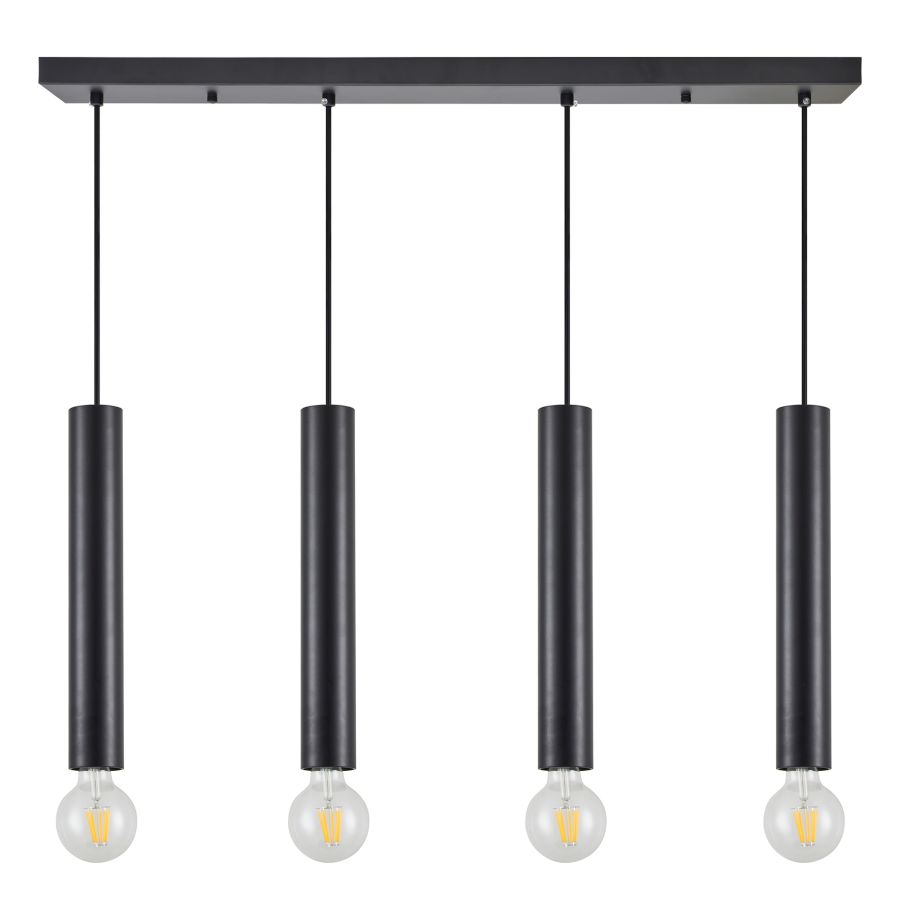 SE21-BL-5-4BL ADEPT TUBE BLACK Black Pendant+ HOMELIGHTING 77-8674