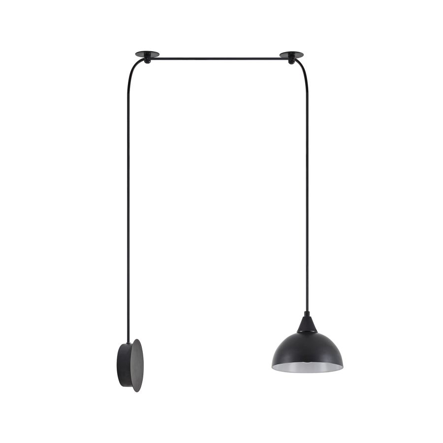 SE21-BL-B10-BL1W-MS3 ADEPT PENDANT Black Metal Shade+ HOMELIGHTING 77-9051