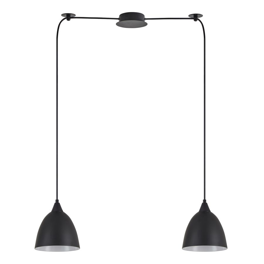 SE21-BL-B10-BL2-MS2 ADEPT PENDAT Black Metal Shade + HOMELIGHTING 77-9044