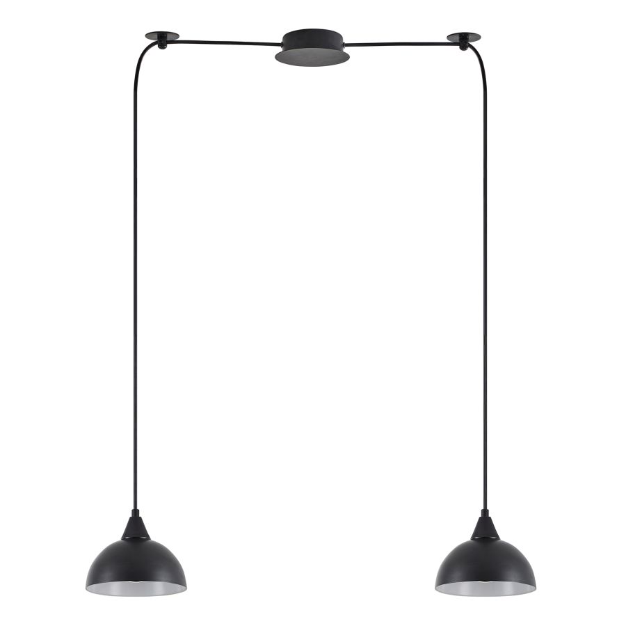 SE21-BL-B10-BL2-MS3 ADEPT PENDANT Black Metal Shade + HOMELIGHTING 77-9052