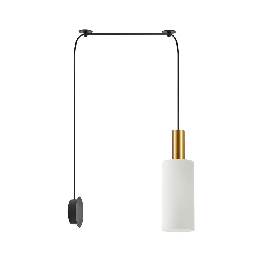 SE21-GM-4-NM1W-GL3 ADEPT TUBE Gold Matt Wall Lamp White Glass+ HOMELIGHTING 77-8834