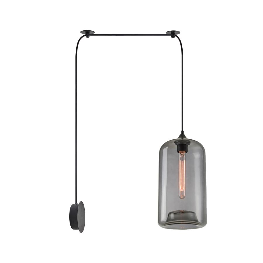 SE21-SM-19-30-BL1W+ FEINT Smoked Glass Pendant+ HOMELIGHTING 77-8899