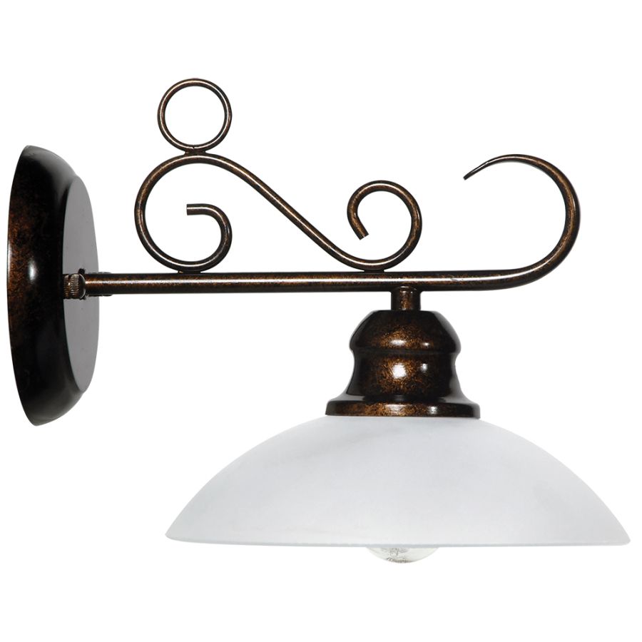 WLC 2226 GX ΑΠΛΙΚΑ ΜΑΥΡΗ ΜΕ ΧΡΥΣΗ ΠΑΤΙΝΑ & ΓΥΑΛΙ ΜΑΤ 1ΧΕ27 ARlight 0304109