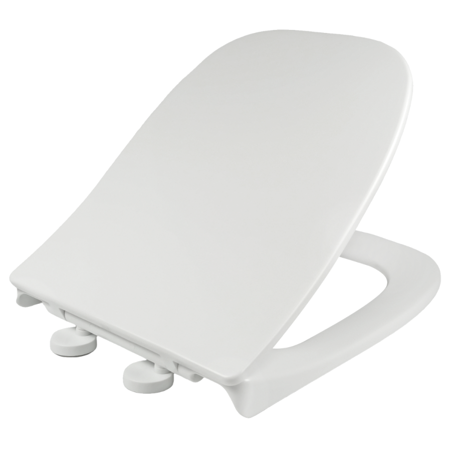 Κάλυμμα Λεκάνης Slim Soft Close Λευκό Πλαστικό Oπές 8-17εκ.  Μ40-45 εκ. Π36εκ. Fiesta Catalano 0341