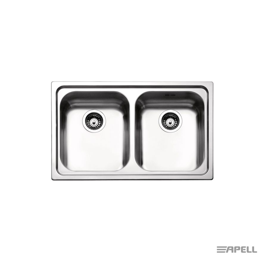 Νεροχύτης Κουζίνας Ανοξείδωτος Anniversario 79x50 Αpell Inox Σαγρέ  8380-112