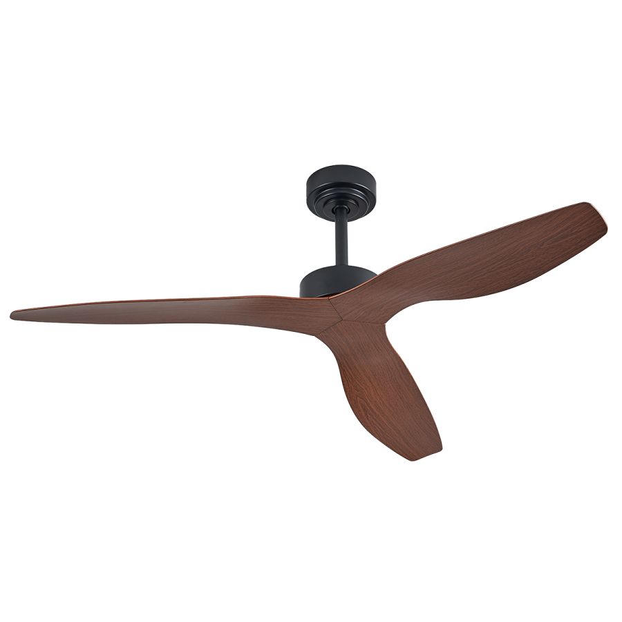 it-Lighting Trent - Fan in Black and wooden Color 102000685