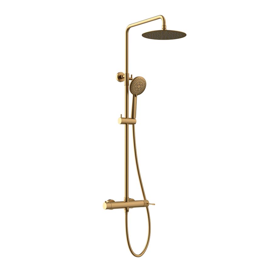 Orabella Imperial Brushed Gold - Στήλη ντουζ με στρόγγυλη κεφαλή 10239