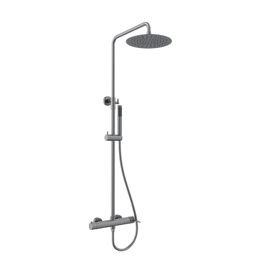 Orabella Preciosa Gun metal light - Στήλη ντουζ με στρόγγυλη κεφαλή Φ250 10389