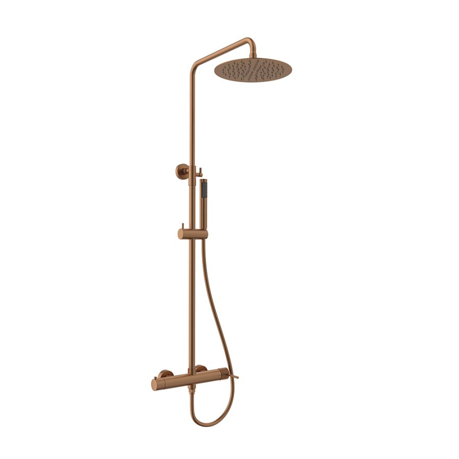 Orabella Preciosa Brushed rose gold - Στήλη ντουζ με στρόγγυλη κεφαλή Φ250 10390