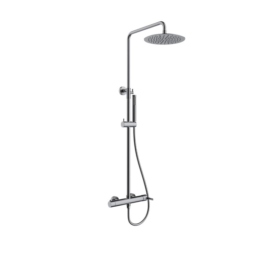 Orabella Marea Gun metal light - Στήλη ντουζ με στρόγγυλη κεφαλή Φ250 10425