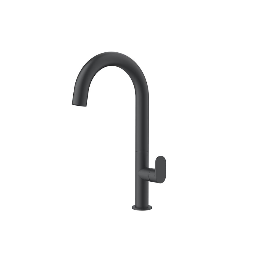 Orabella Oval Black matt Ψηλή - Μπαταρία νιπτήρος 10462