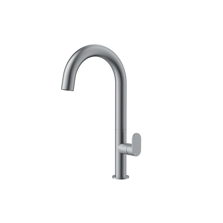 Orabella Oval Gun metal light Ψηλή - Μπαταρία νιπτήρος 10481