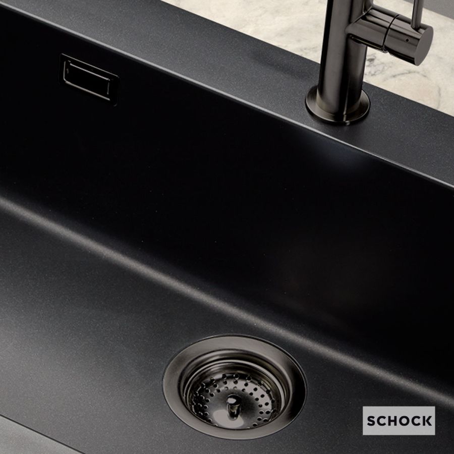 Βαλβιδα με Υπερχείλιση για Νεροχύτη Γρανίτη Schock 30080, Gunmetal 629309-411