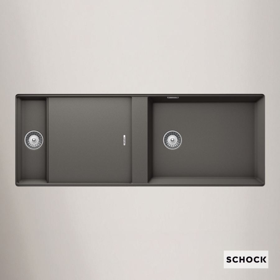 Νεροχύτης Κουζίνας Γρανίτη Prepstation Υποκαθήμενος 114x46 Schock Cristadur Silverstone Granite  81500U-1442