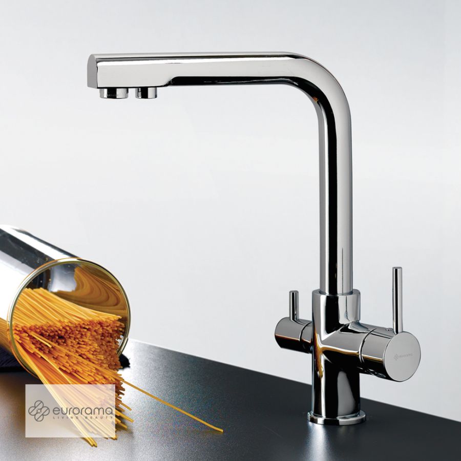 Μπαταρία Νεροχύτη Κουζίνας Filter-tap για Ντεπόζιτο Eurorama Chrome  13534-100