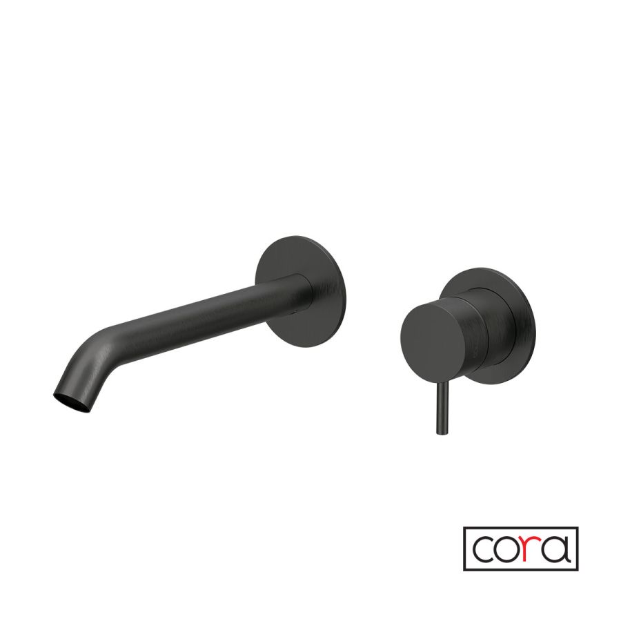 Μπαταρία Νιπτήρα Τοίχου cosmo PVD Black Brushed Inox 316L 6118-411