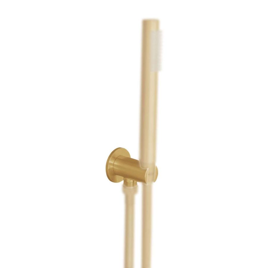 Παροχή Νερού με Στήριγμα Τηλεφώνου AISI316 Inox PVD Brushed Gold N10131-211