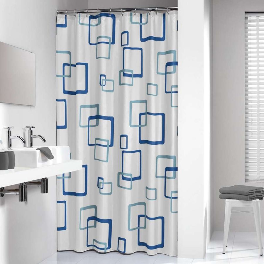 Retro 180x200 blue κουρτίνα μπάνιου πλαστική Sealskin  211521324
